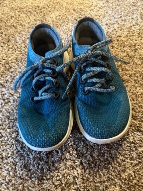 Allbirds Blue Knit Lace-Up Womens  Sneakers